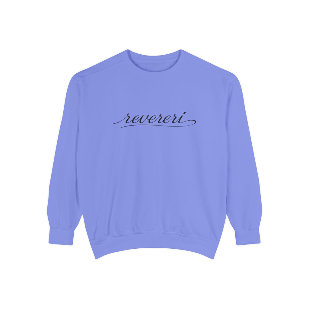 Black Font Revereri Sweatshirt 80% Cotton