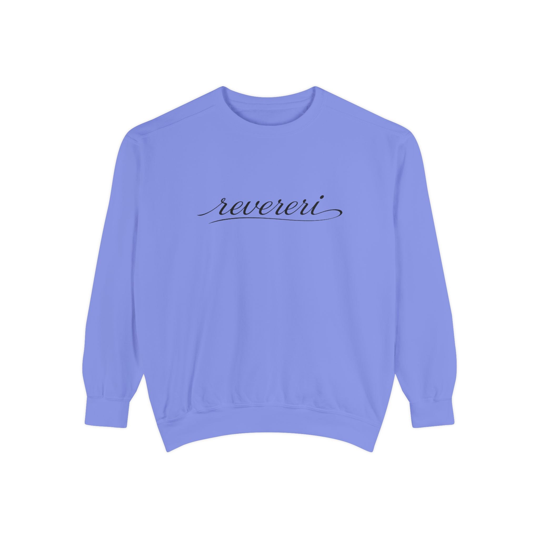 Black Font Revereri Sweatshirt 80% Cotton