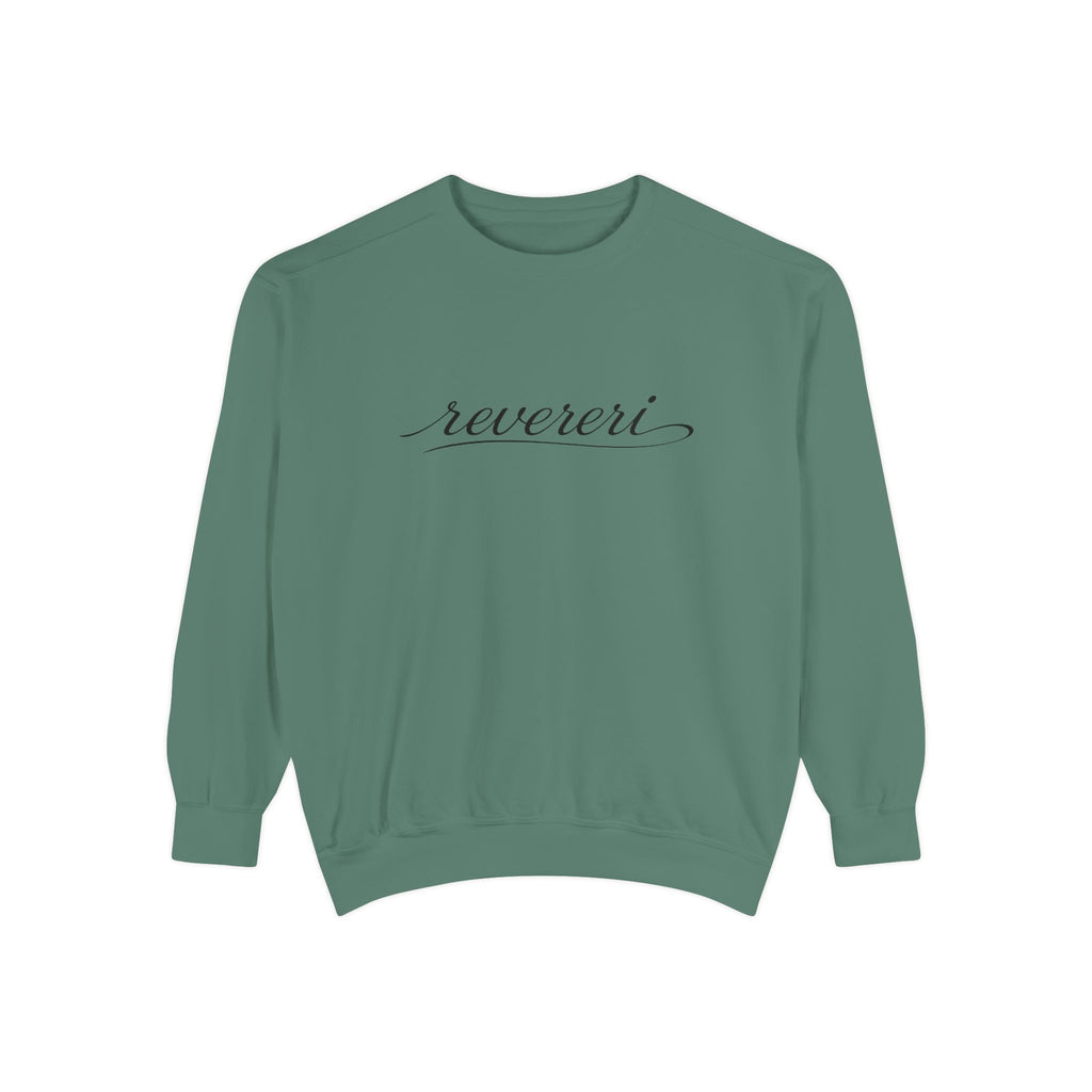 Black Font Revereri Sweatshirt 80% Cotton
