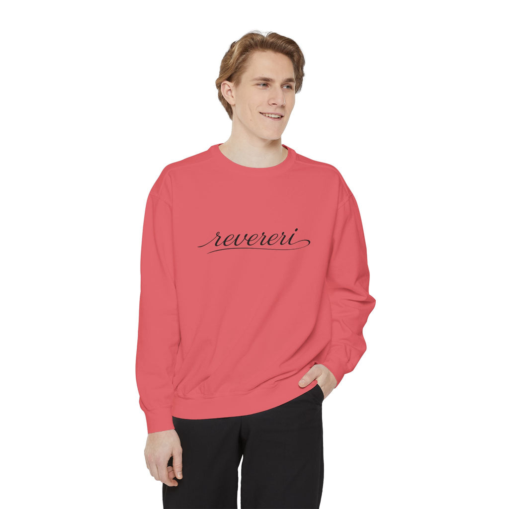 Black Font Revereri Sweatshirt 80% Cotton