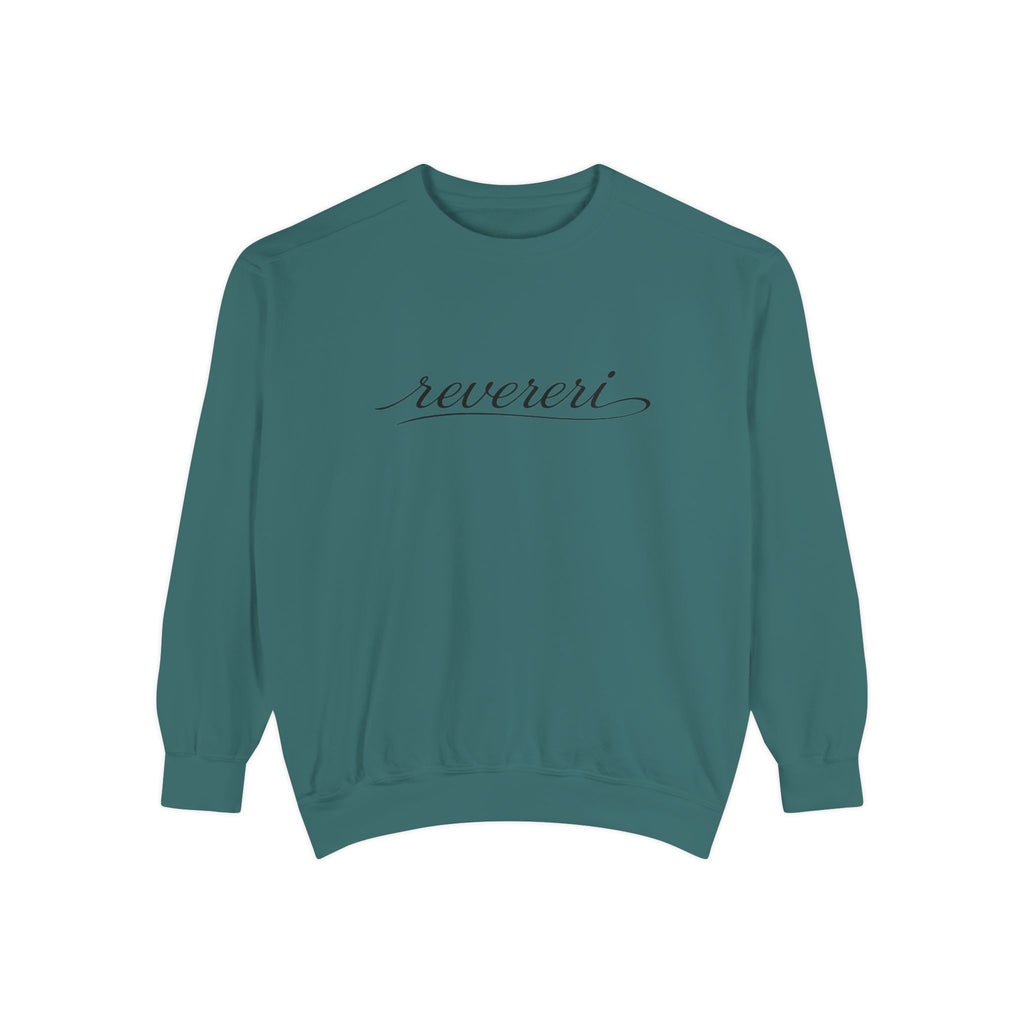 Black Font Revereri Sweatshirt 80% Cotton