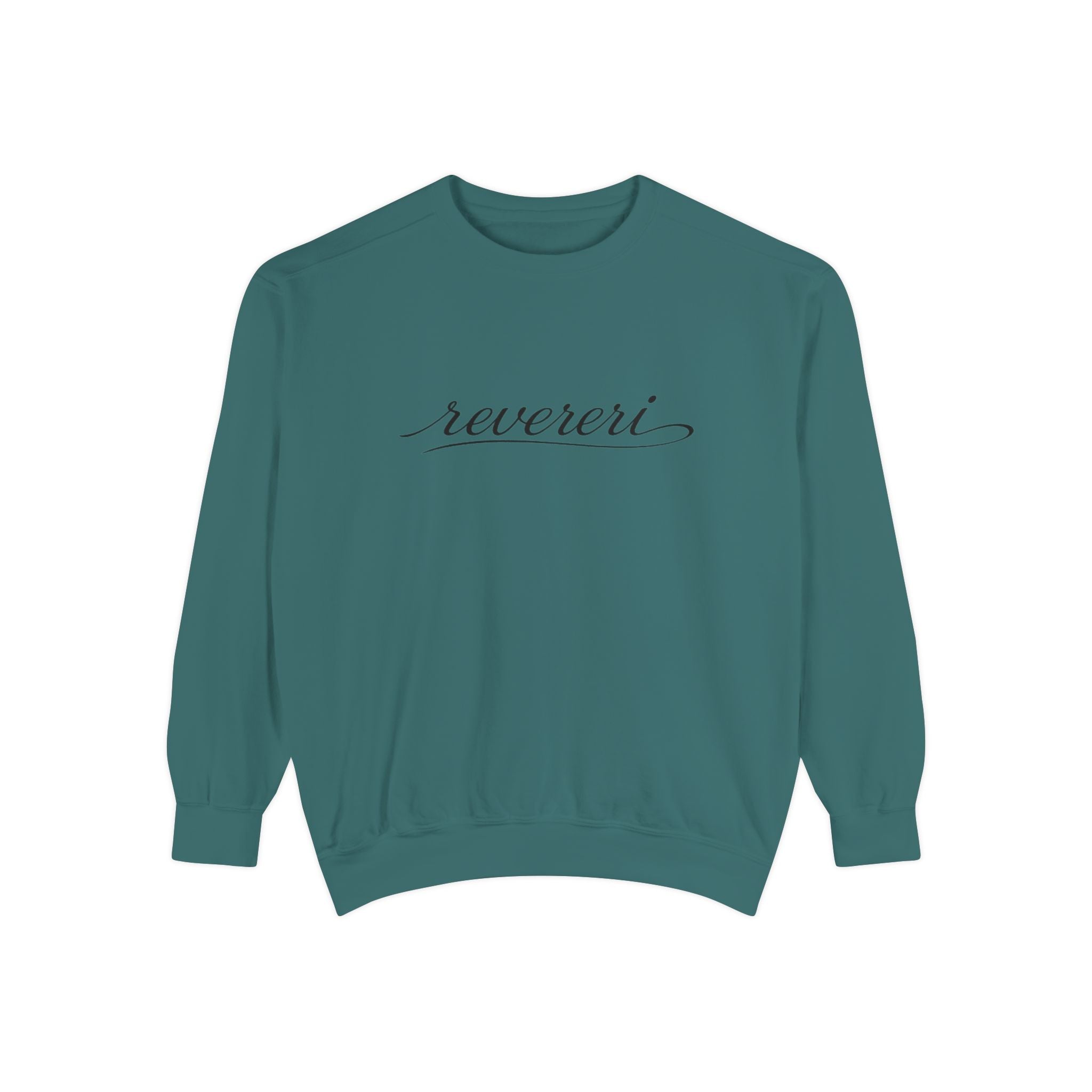 Black Font Revereri Sweatshirt 80% Cotton