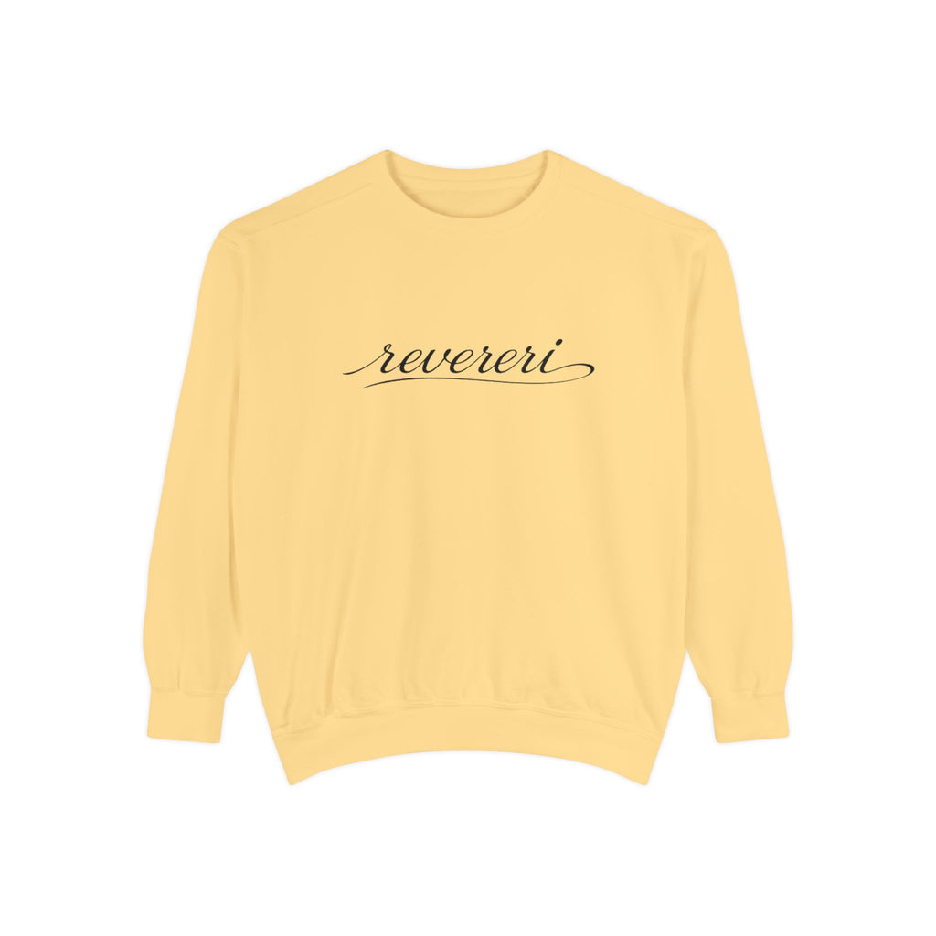Black Font Revereri Sweatshirt 80% Cotton