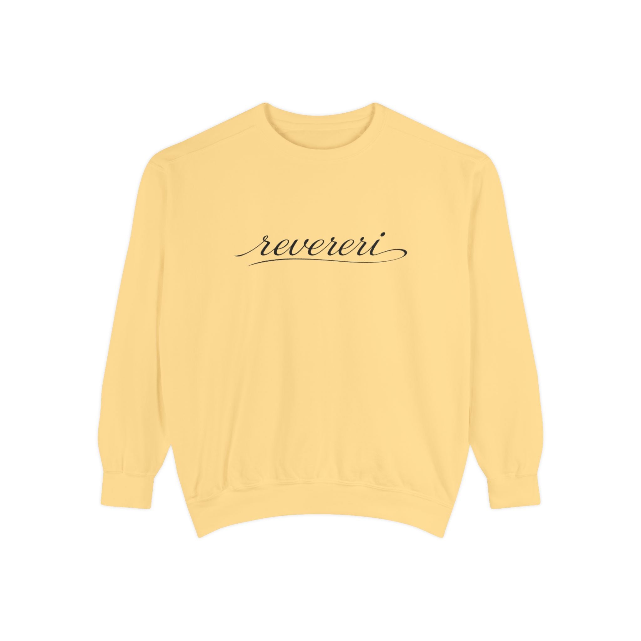 Black Font Revereri Sweatshirt 80% Cotton