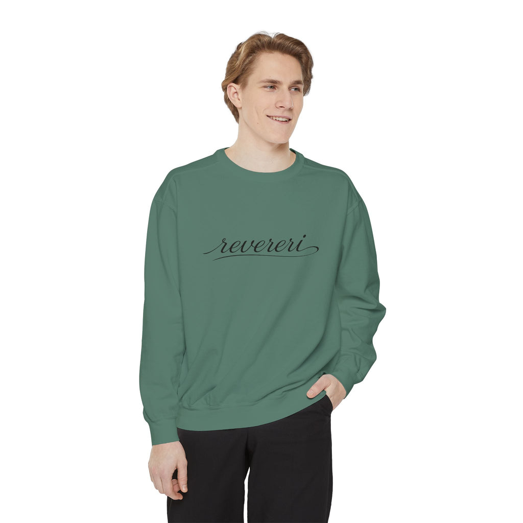Black Font Revereri Sweatshirt 80% Cotton