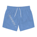 Blue White Font Revereri Beach Trunks