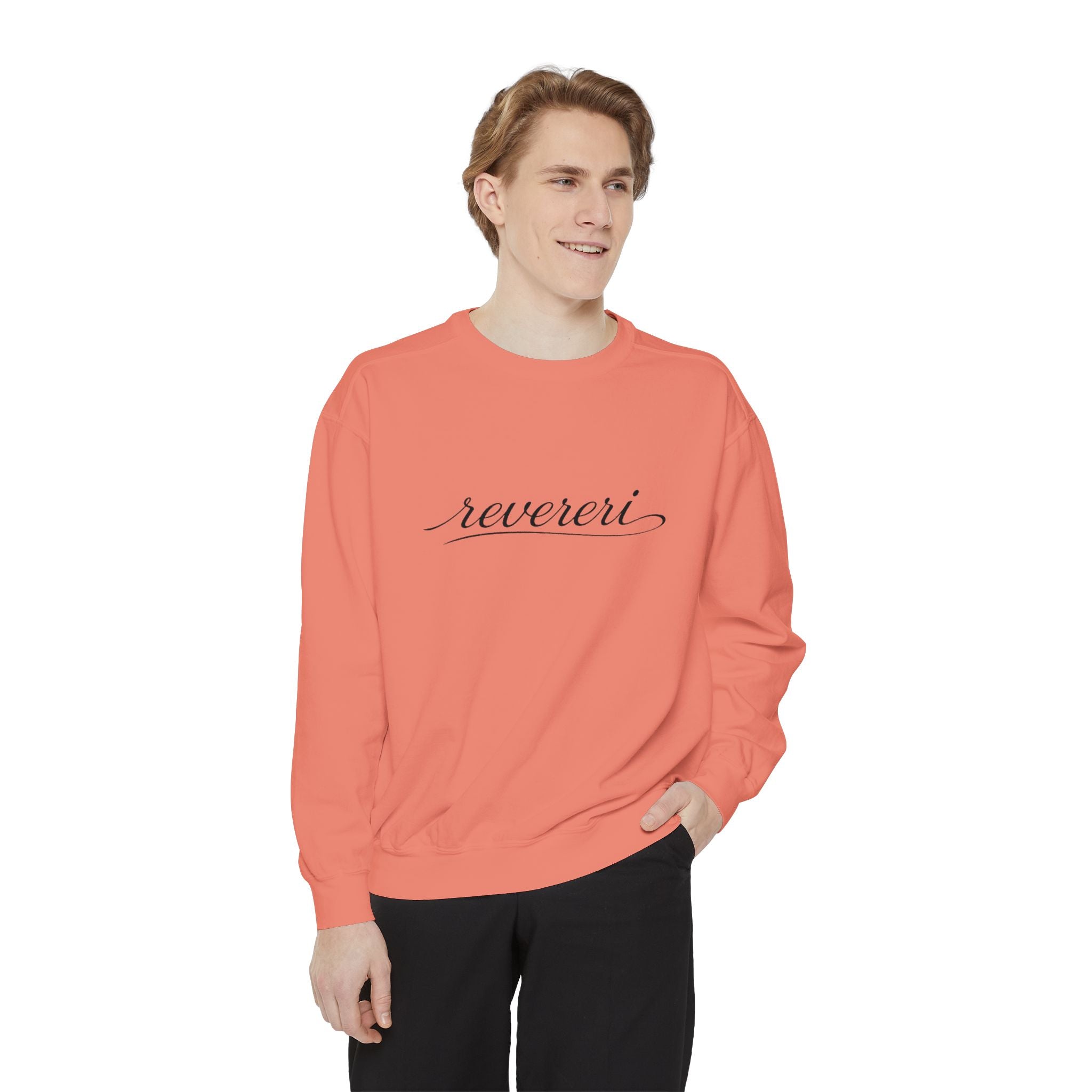 Black Font Revereri Sweatshirt 80% Cotton