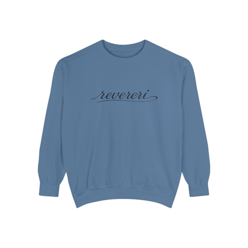 Black Font Revereri Sweatshirt 80% Cotton