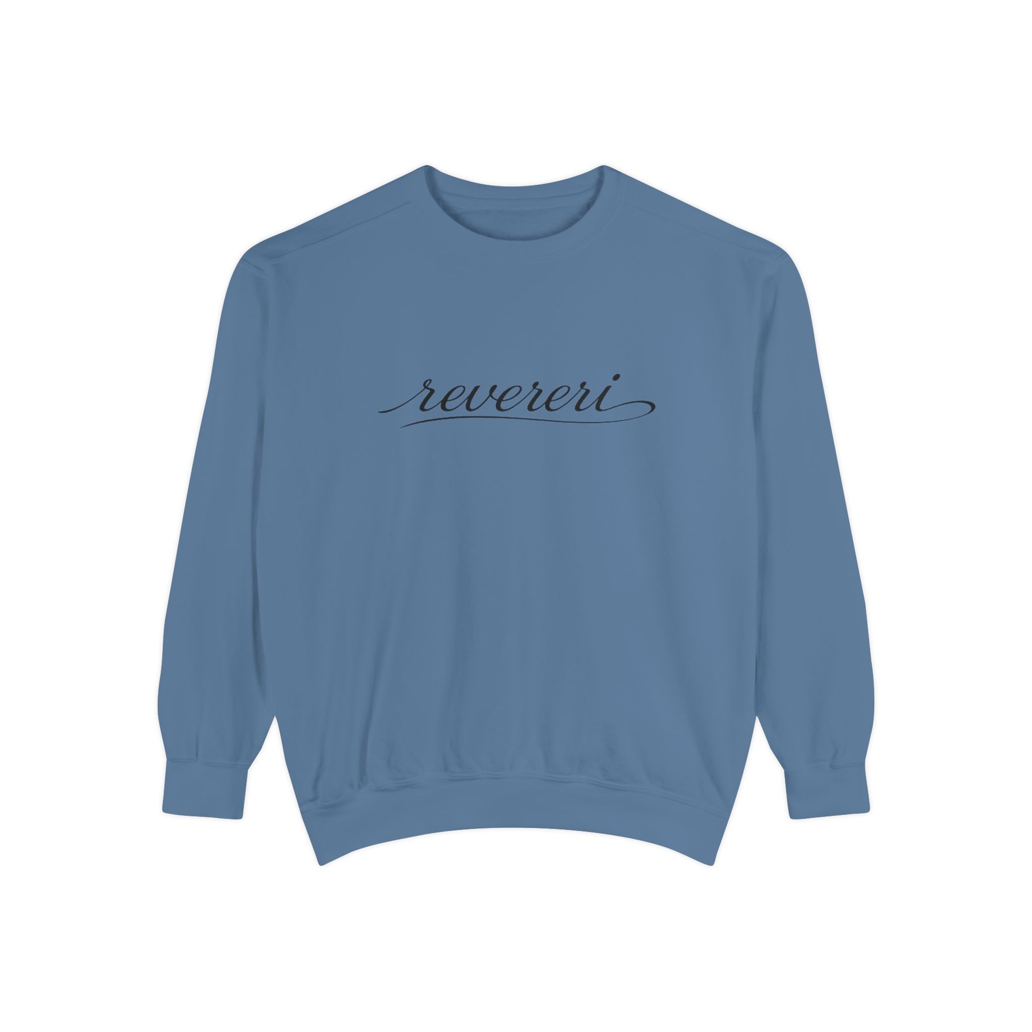 Black Font Revereri Sweatshirt 80% Cotton