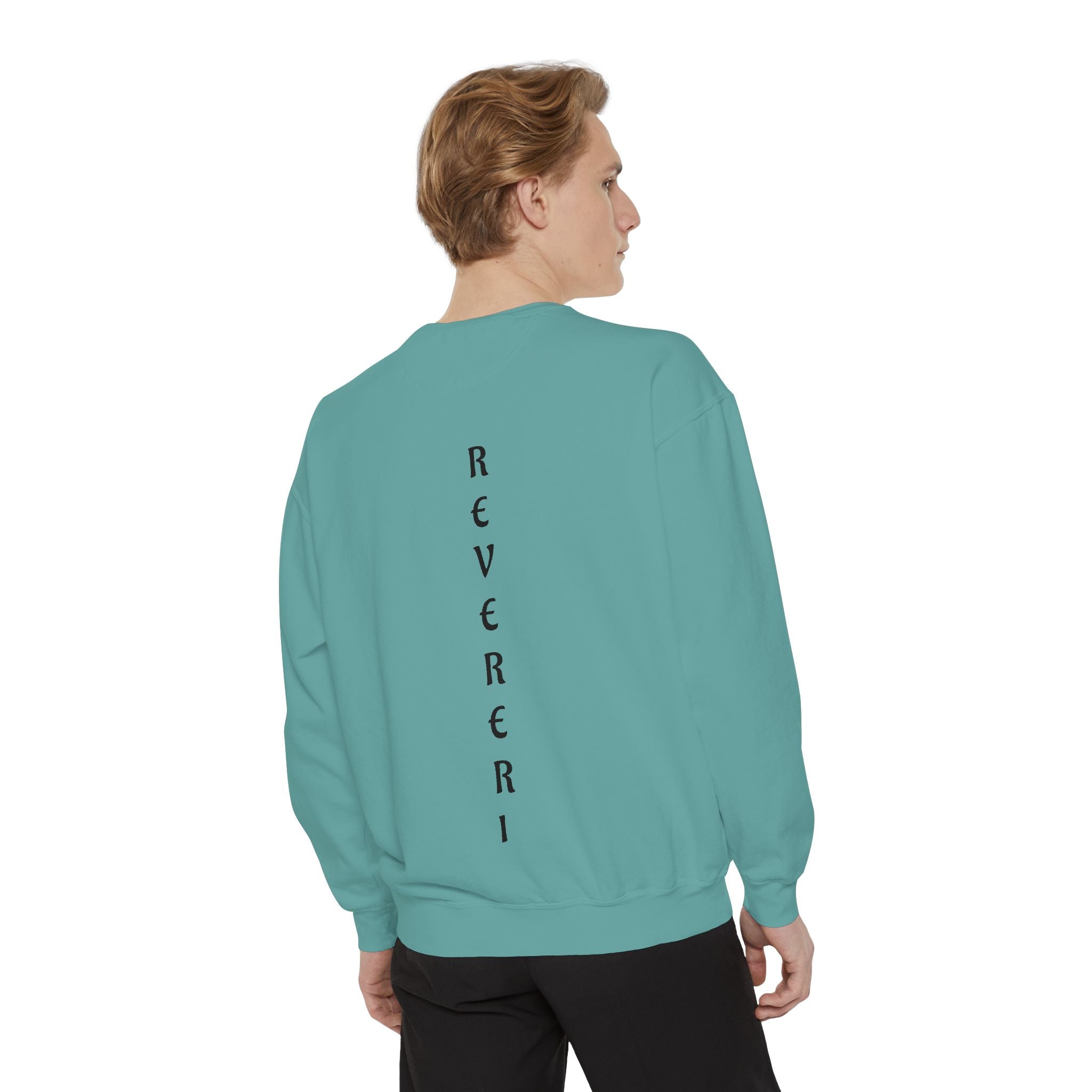 Black Font Revereri Sweatshirt 80% Cotton