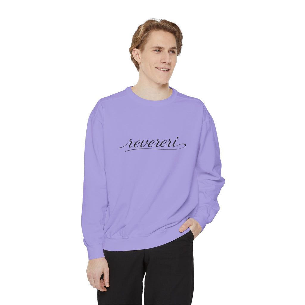 Black Font Revereri Sweatshirt 80% Cotton