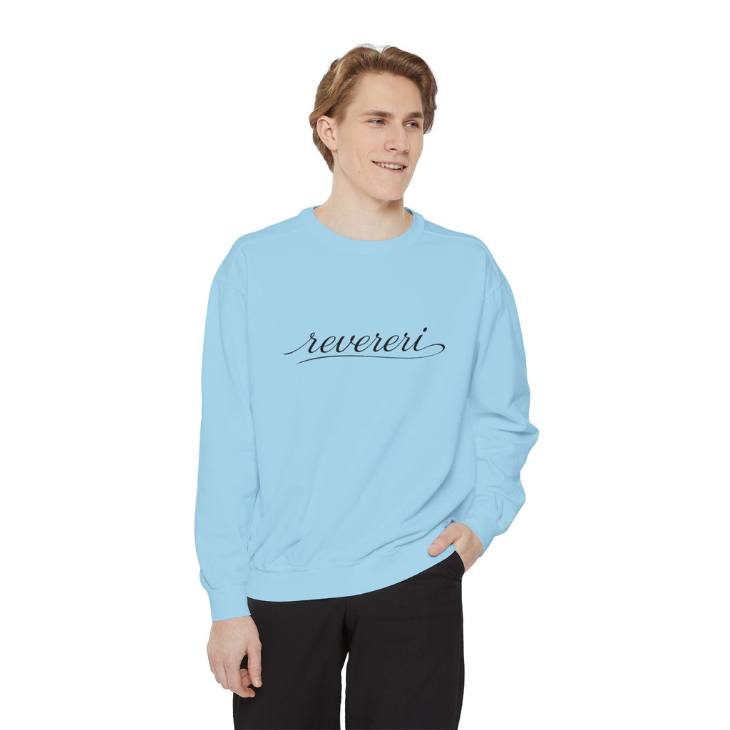 Black Font Revereri Sweatshirt 80% Cotton