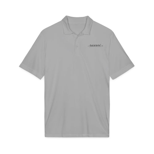 Black Font Embroidered Revereri Lightweight Sport Polo