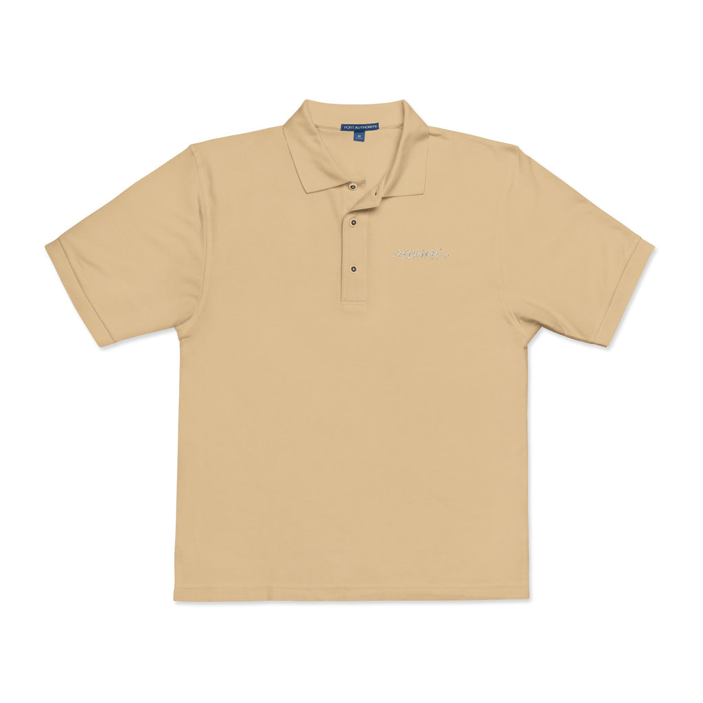 White Font Embroidered Revereri Lightweight Sport Polo