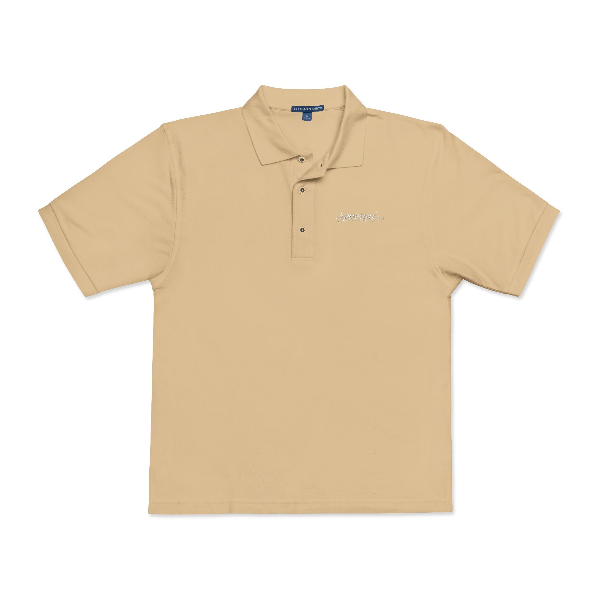 White Font Embroidered Revereri Lightweight Sport Polo