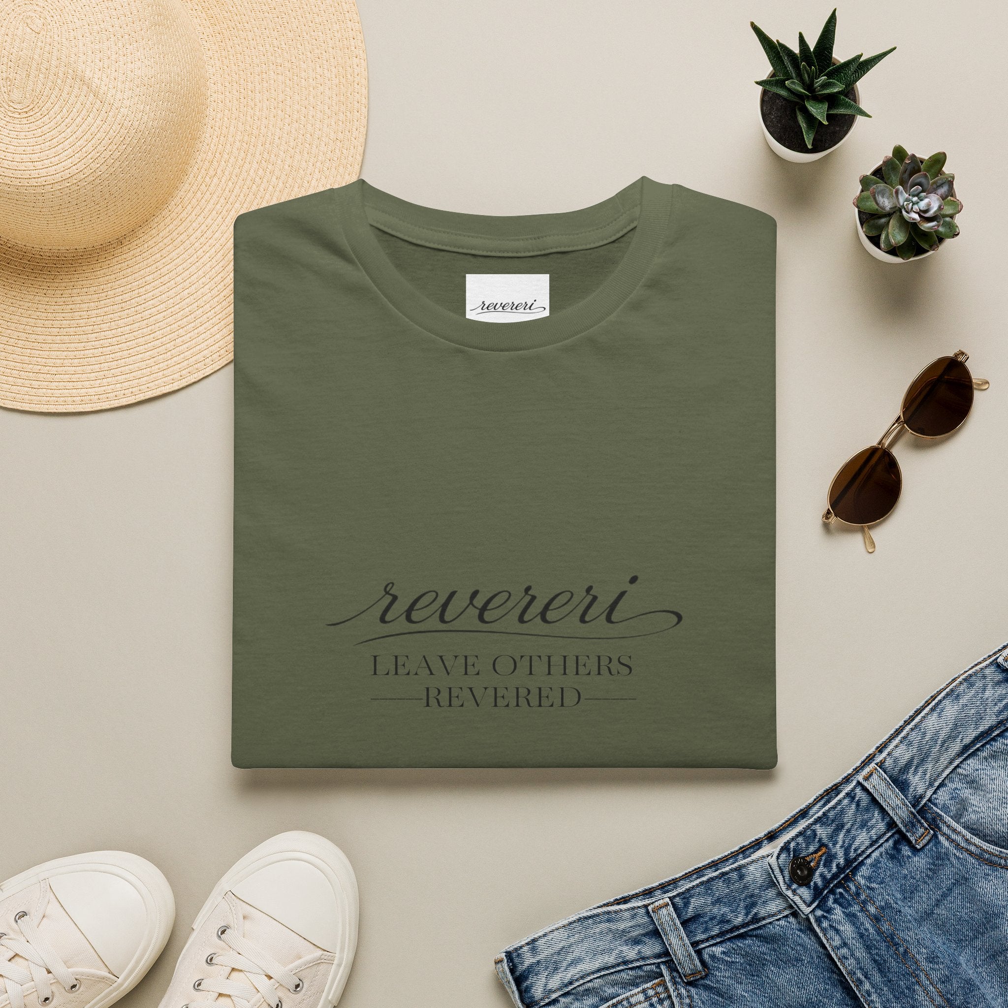 Black Font "Leave Others Revered" 100% Cotton Tee