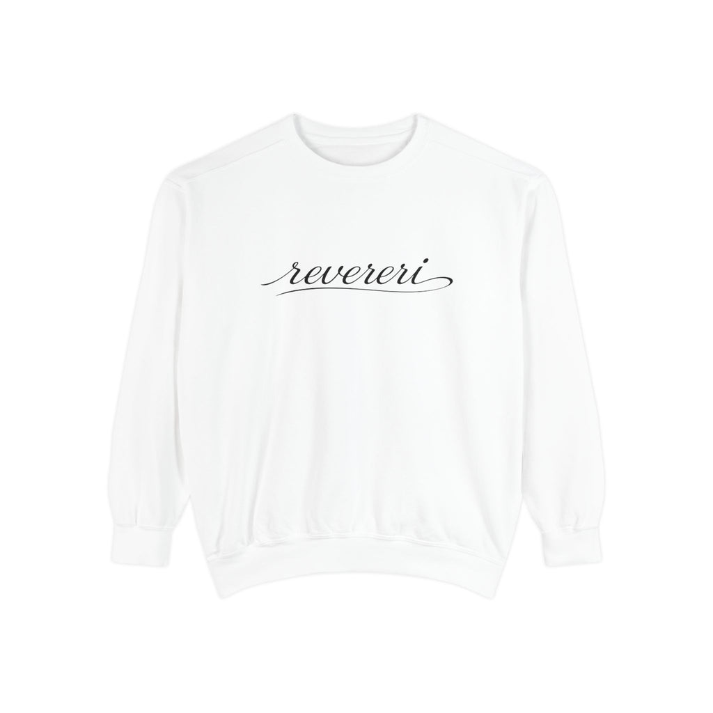 Black Font Revereri Sweatshirt 80% Cotton