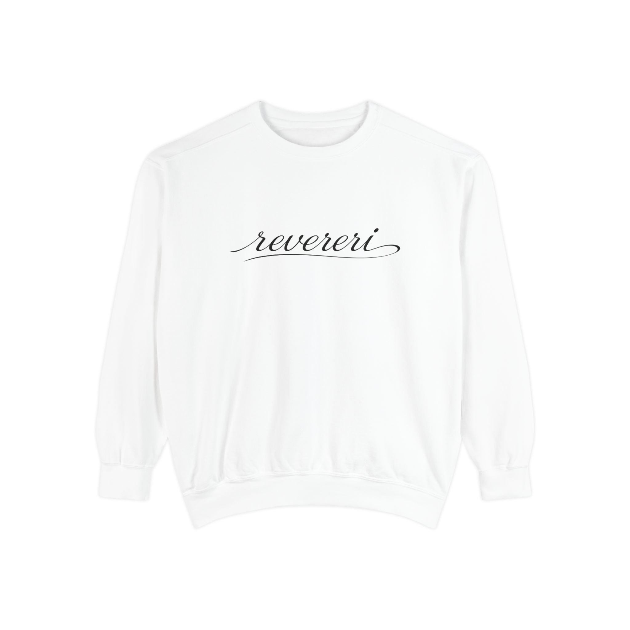 Black Font Revereri Sweatshirt 80% Cotton