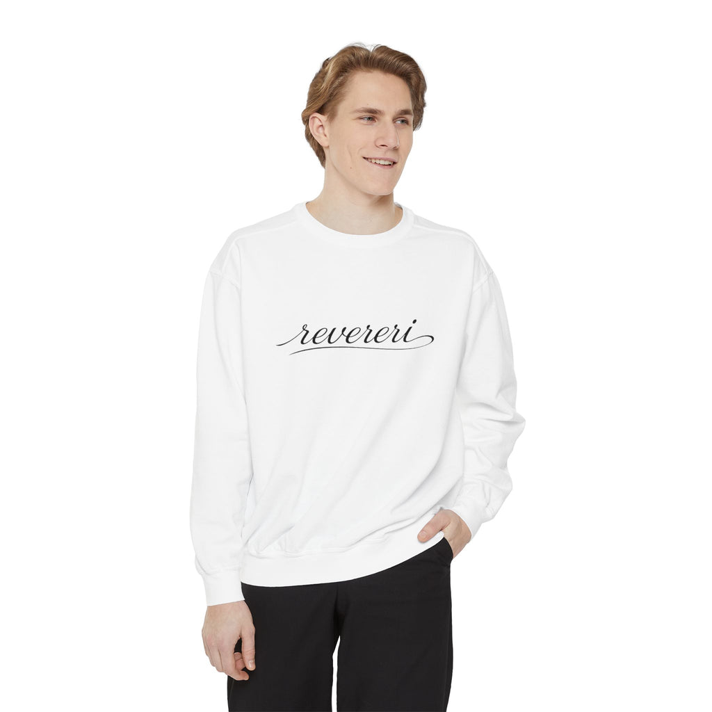 Black Font Revereri Sweatshirt 80% Cotton