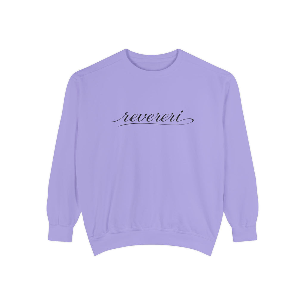 Black Font Revereri Sweatshirt 80% Cotton
