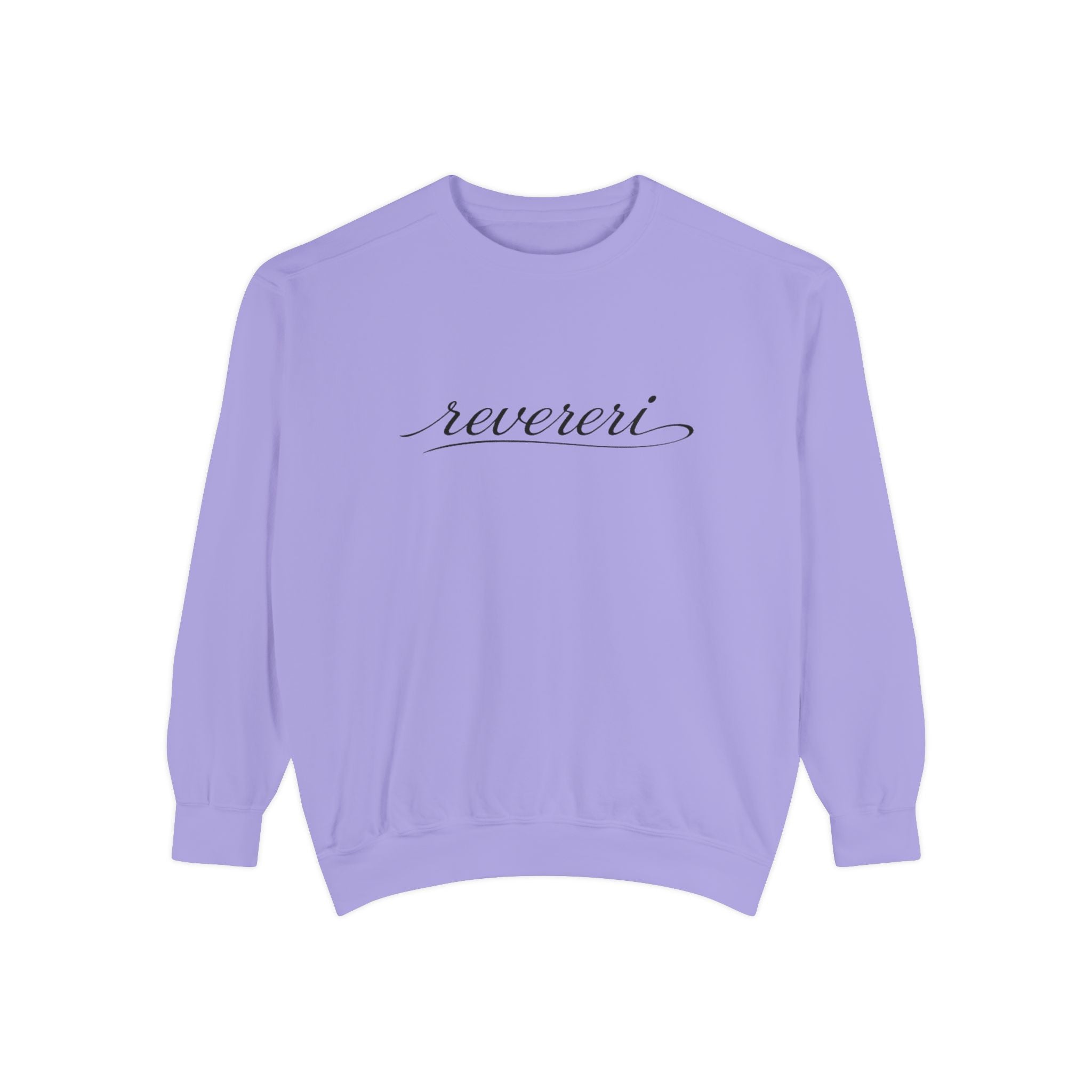 Black Font Revereri Sweatshirt 80% Cotton
