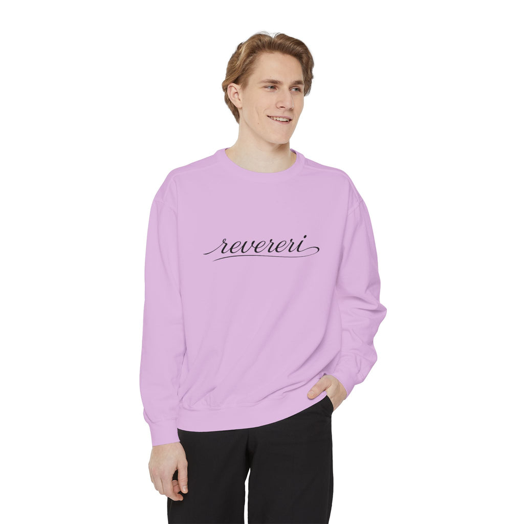 Black Font Revereri Sweatshirt 80% Cotton