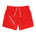 Red White Font Revereri Beach Trunks