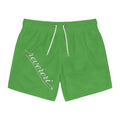 Green 'reverenci' Script Swim Trunks — Men's Beach & Pool Shorts