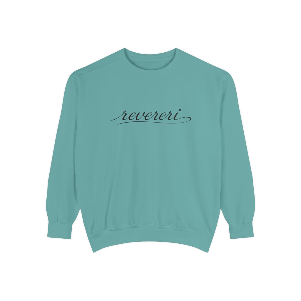 Black Font Revereri Sweatshirt 80% Cotton