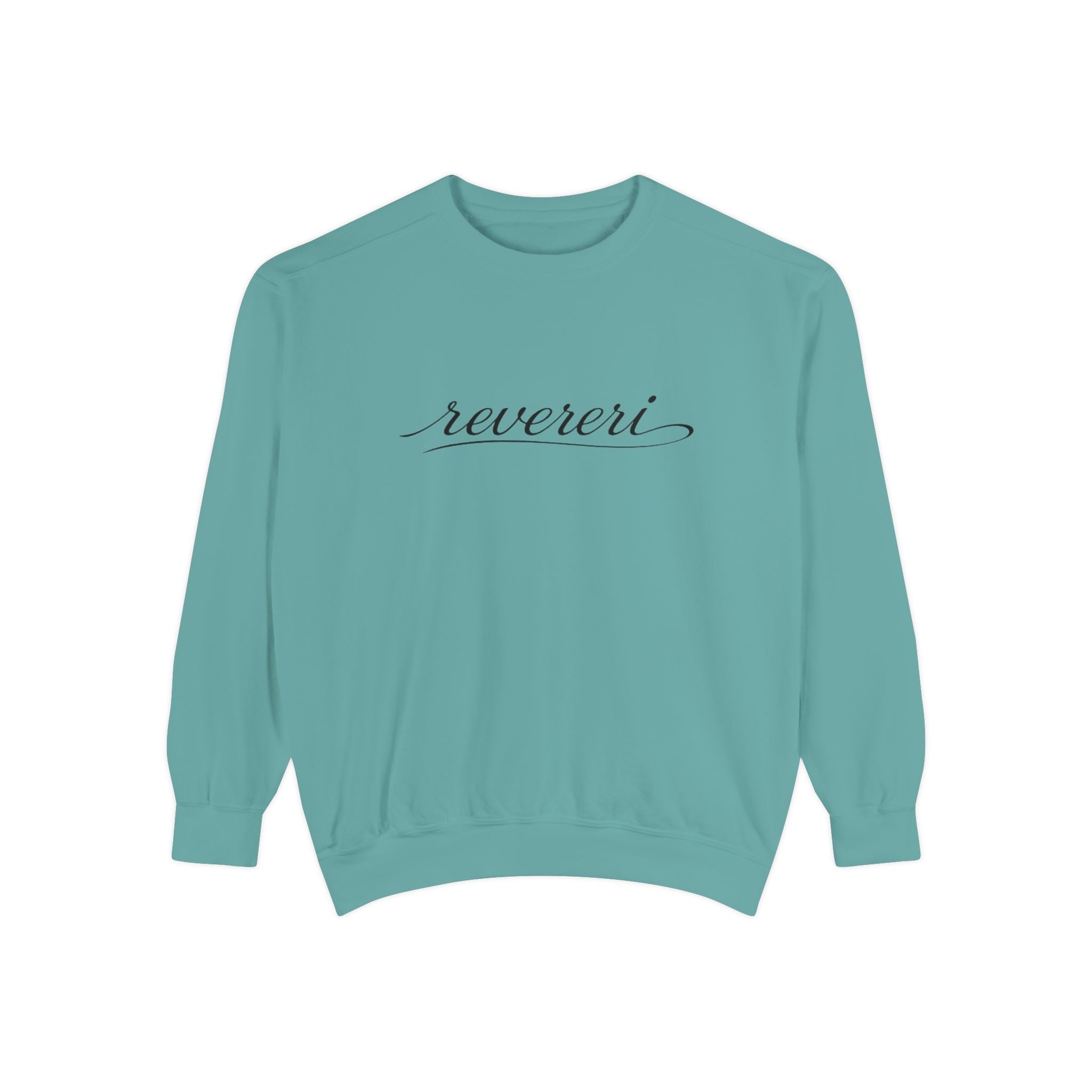 Black Font Revereri Sweatshirt 80% Cotton