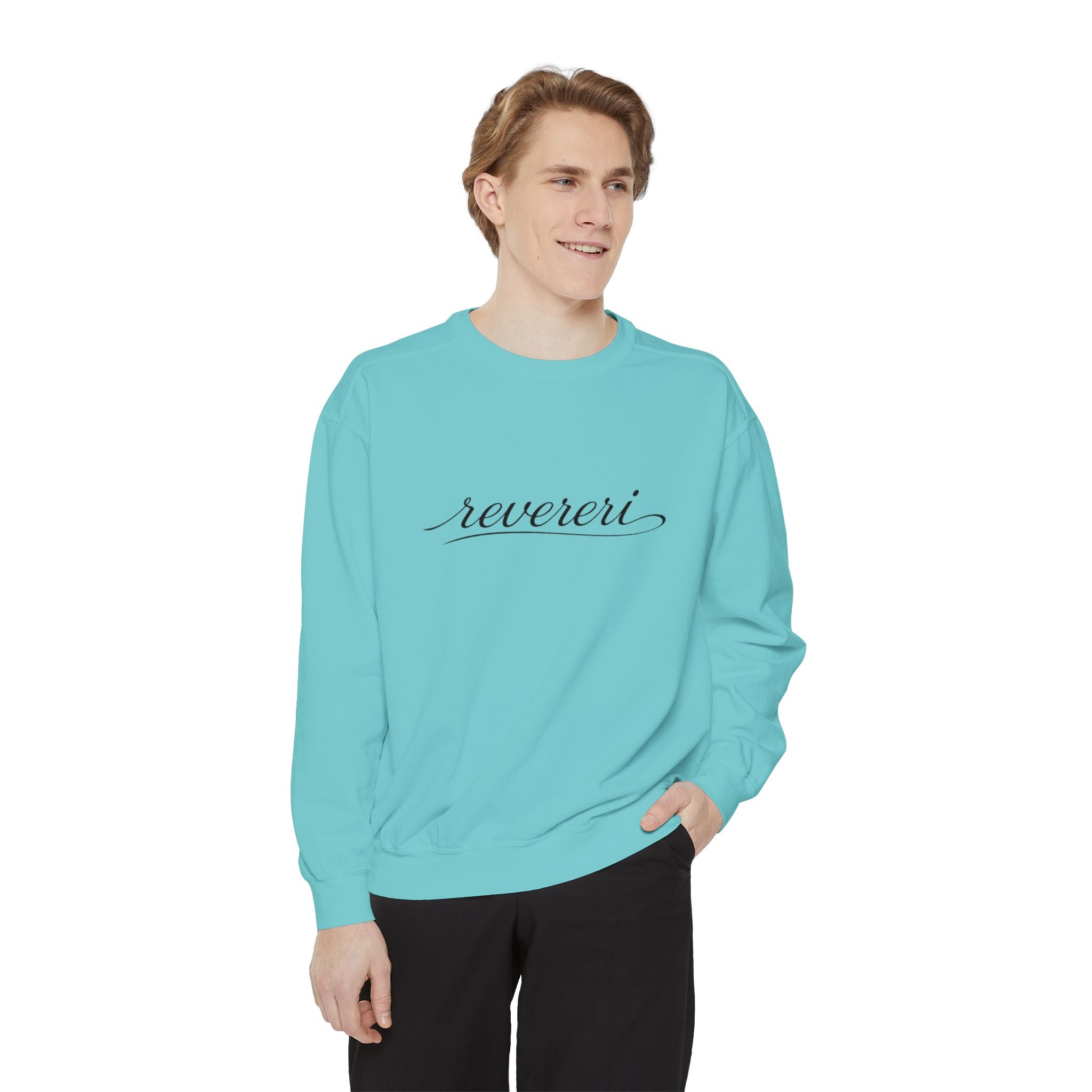 Black Font Revereri Sweatshirt 80% Cotton