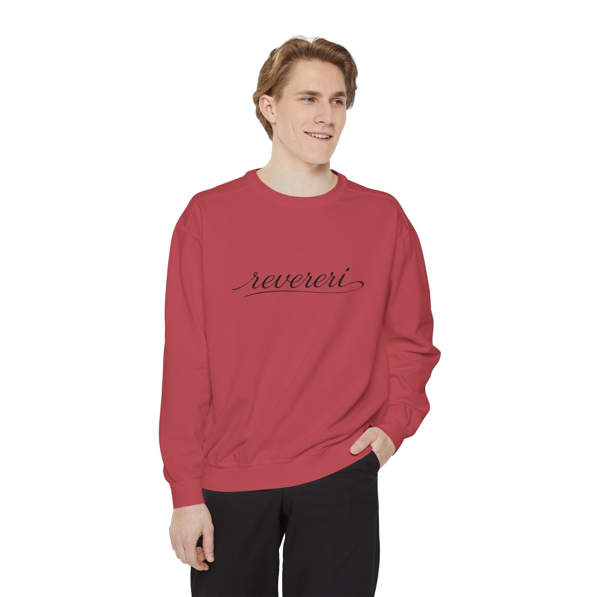 Black Font Revereri Sweatshirt 80% Cotton