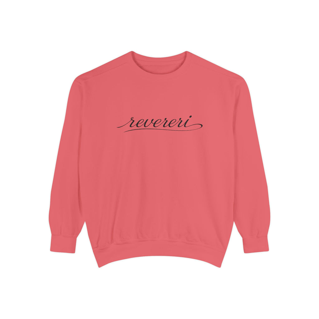 Black Font Revereri Sweatshirt 80% Cotton
