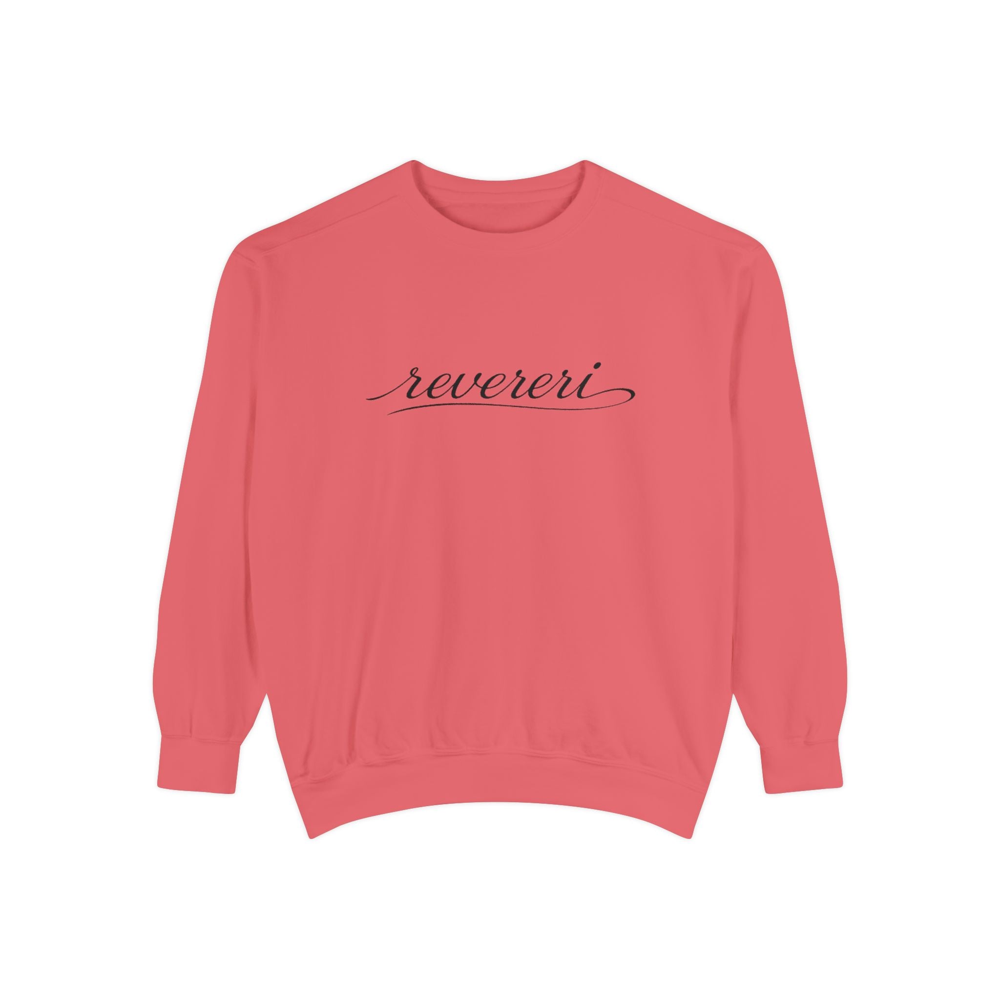 Black Font Revereri Sweatshirt 80% Cotton