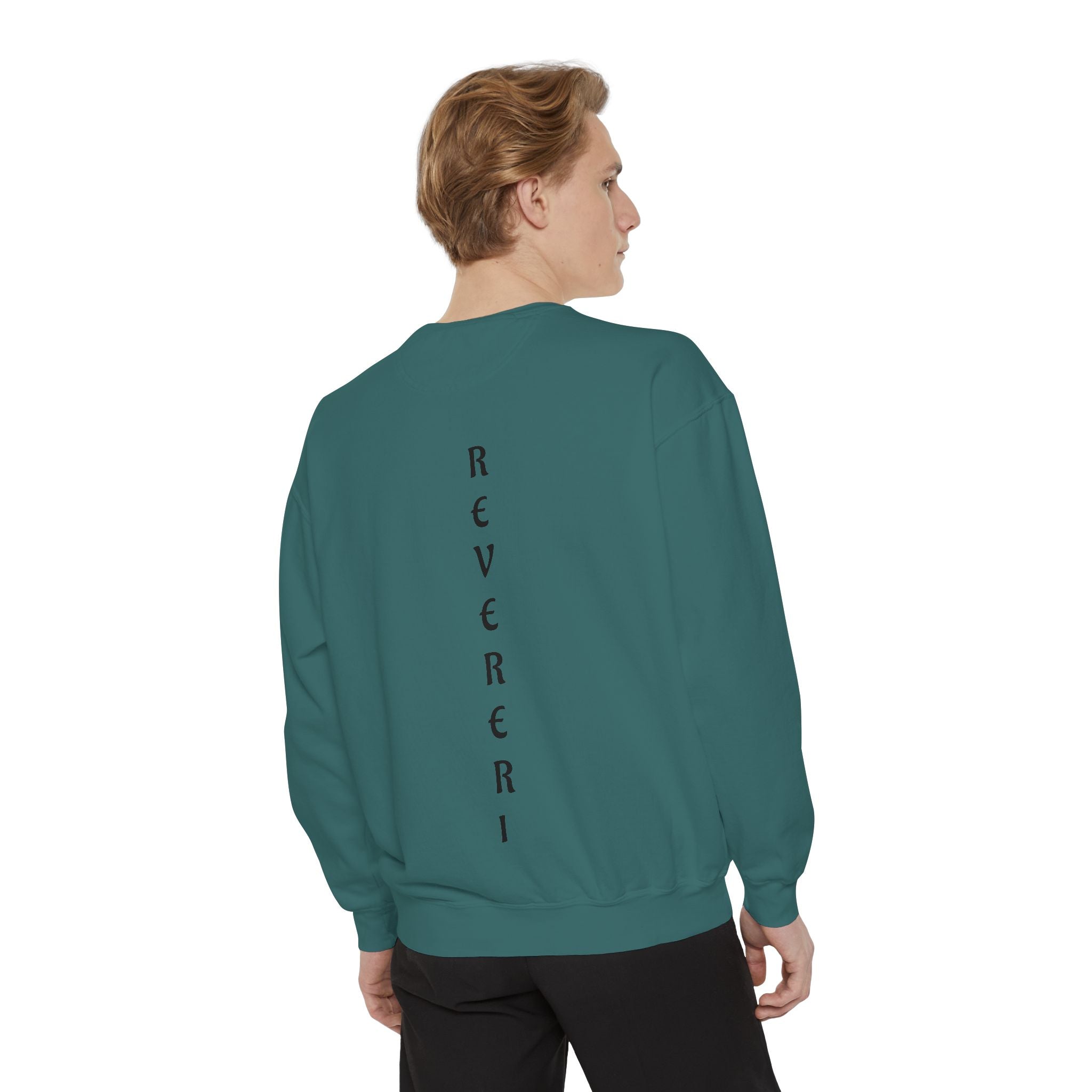 Black Font Revereri Sweatshirt 80% Cotton