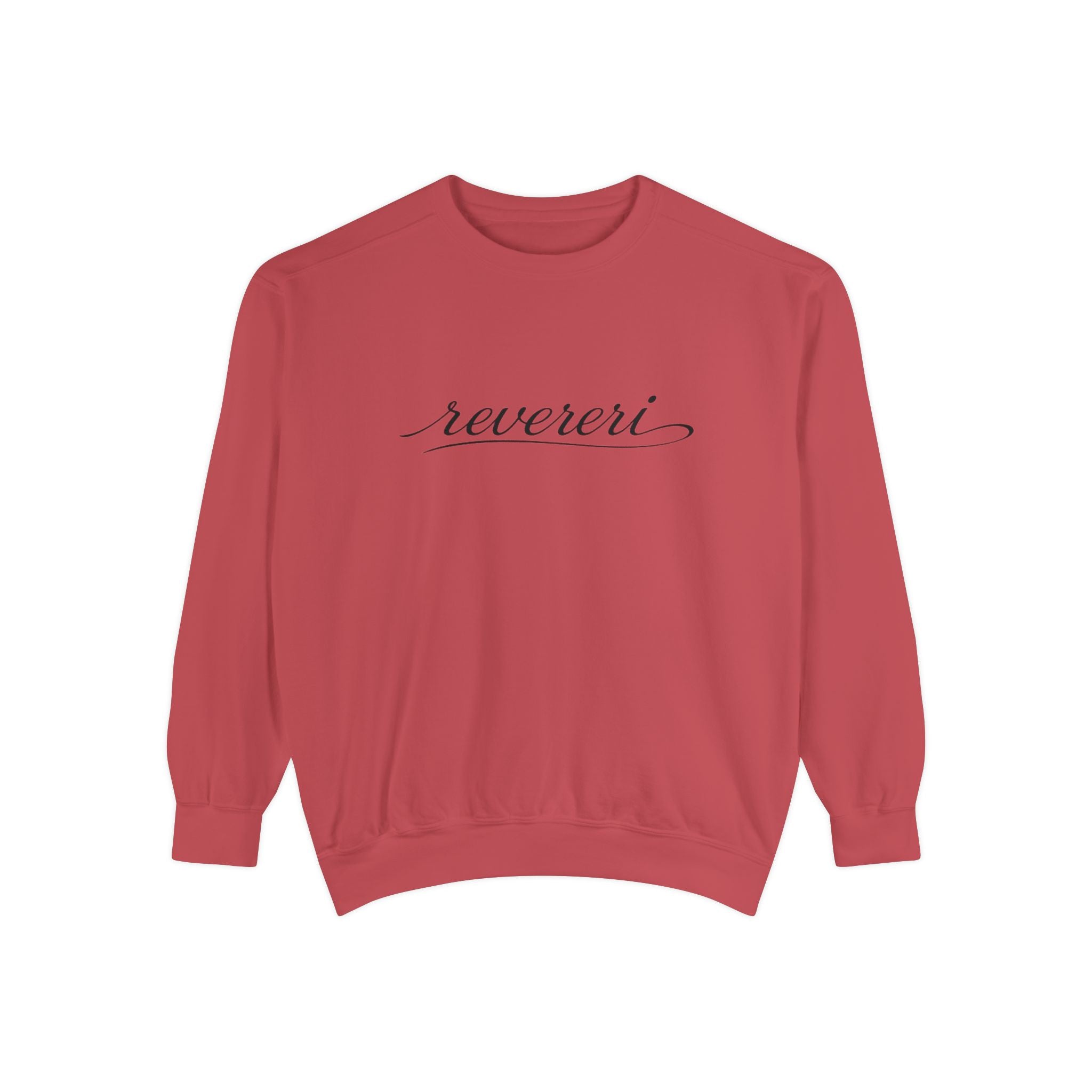 Black Font Revereri Sweatshirt 80% Cotton