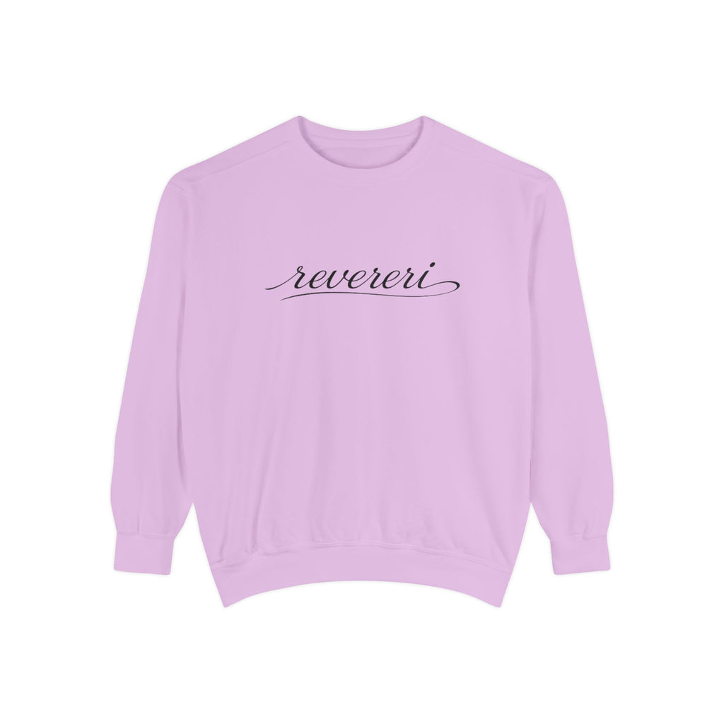 Black Font Revereri Sweatshirt 80% Cotton