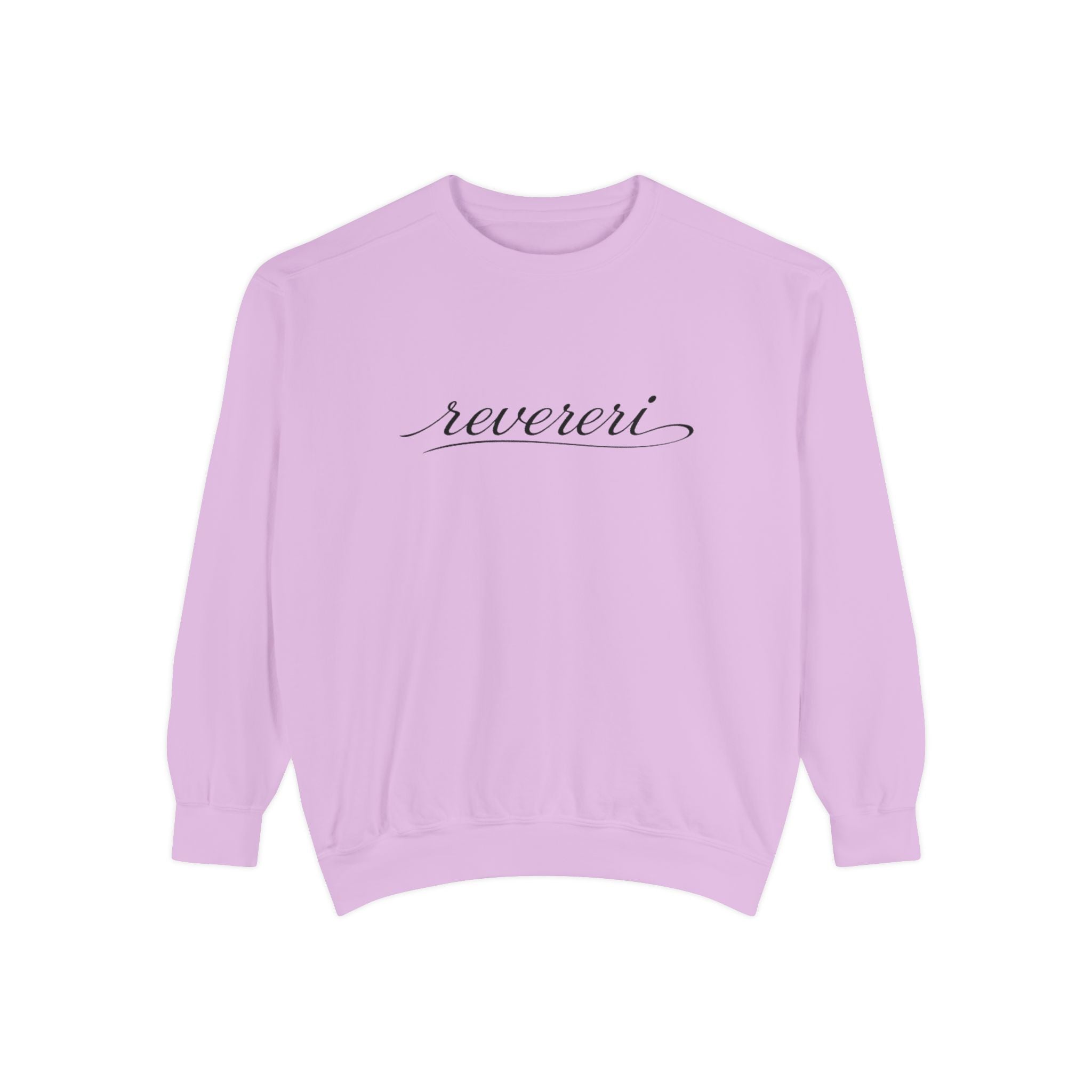 Black Font Revereri Sweatshirt 80% Cotton