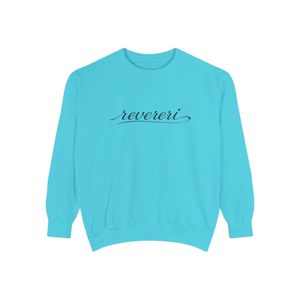 Black Font Revereri Sweatshirt 80% Cotton