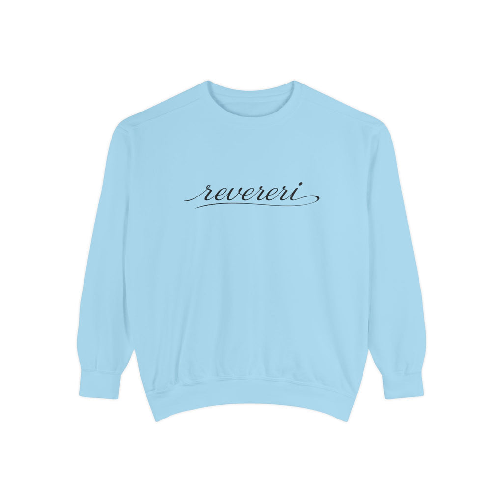 Black Font Revereri Sweatshirt 80% Cotton