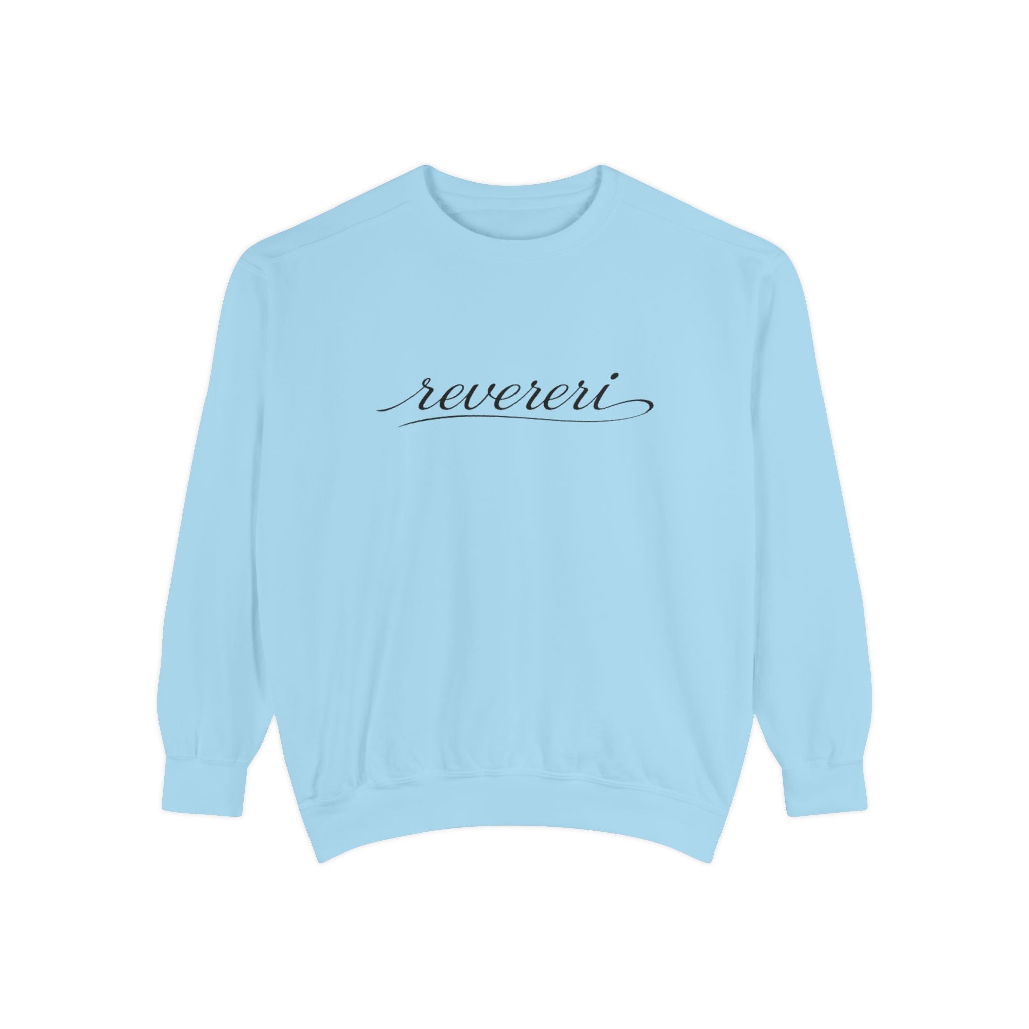 Black Font Revereri Sweatshirt 80% Cotton