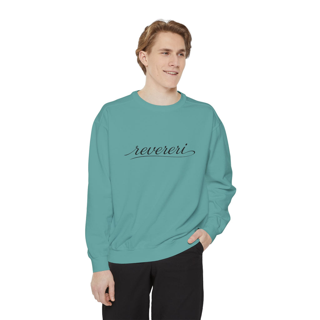Black Font Revereri Sweatshirt 80% Cotton