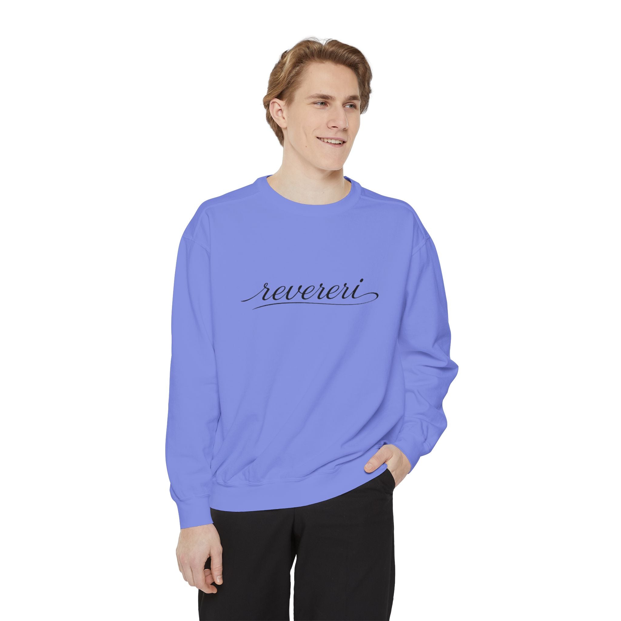 Black Font Revereri Sweatshirt 80% Cotton