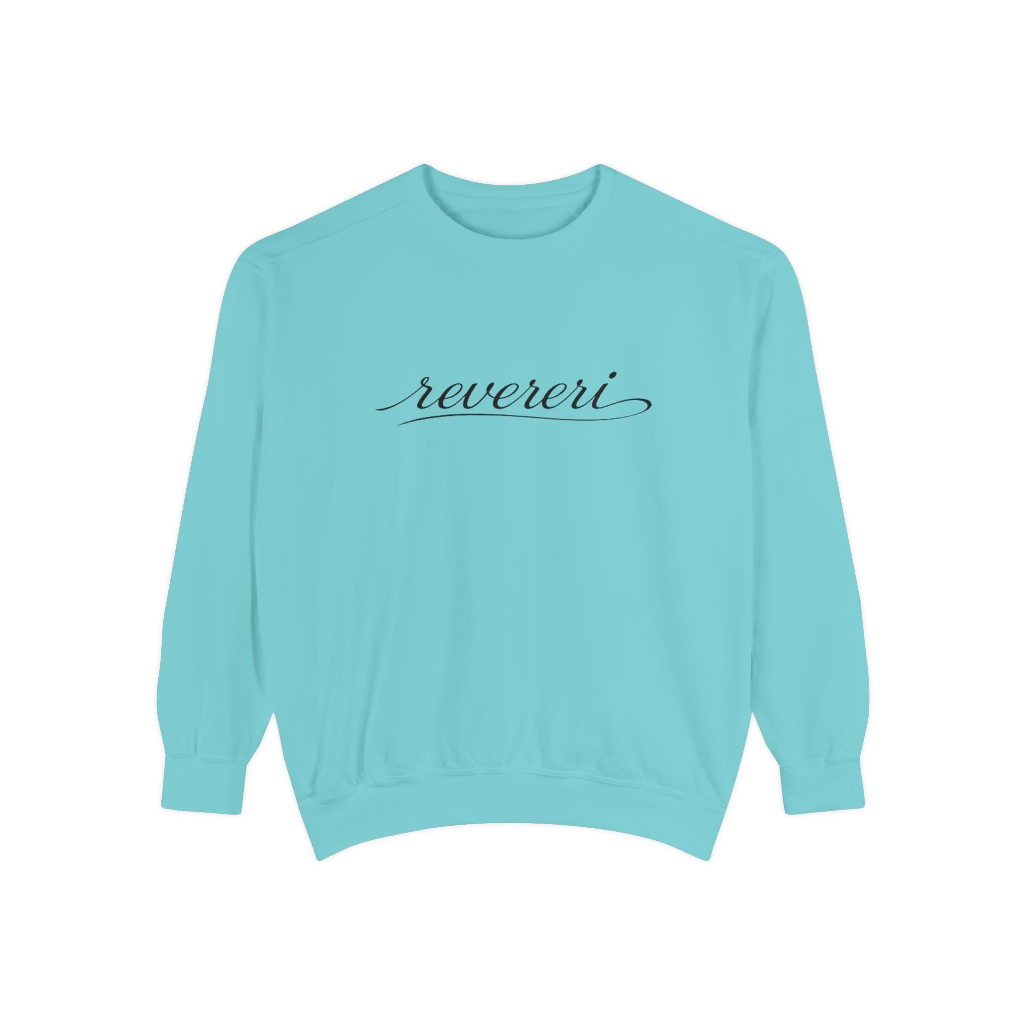 Black Font Revereri Sweatshirt 80% Cotton